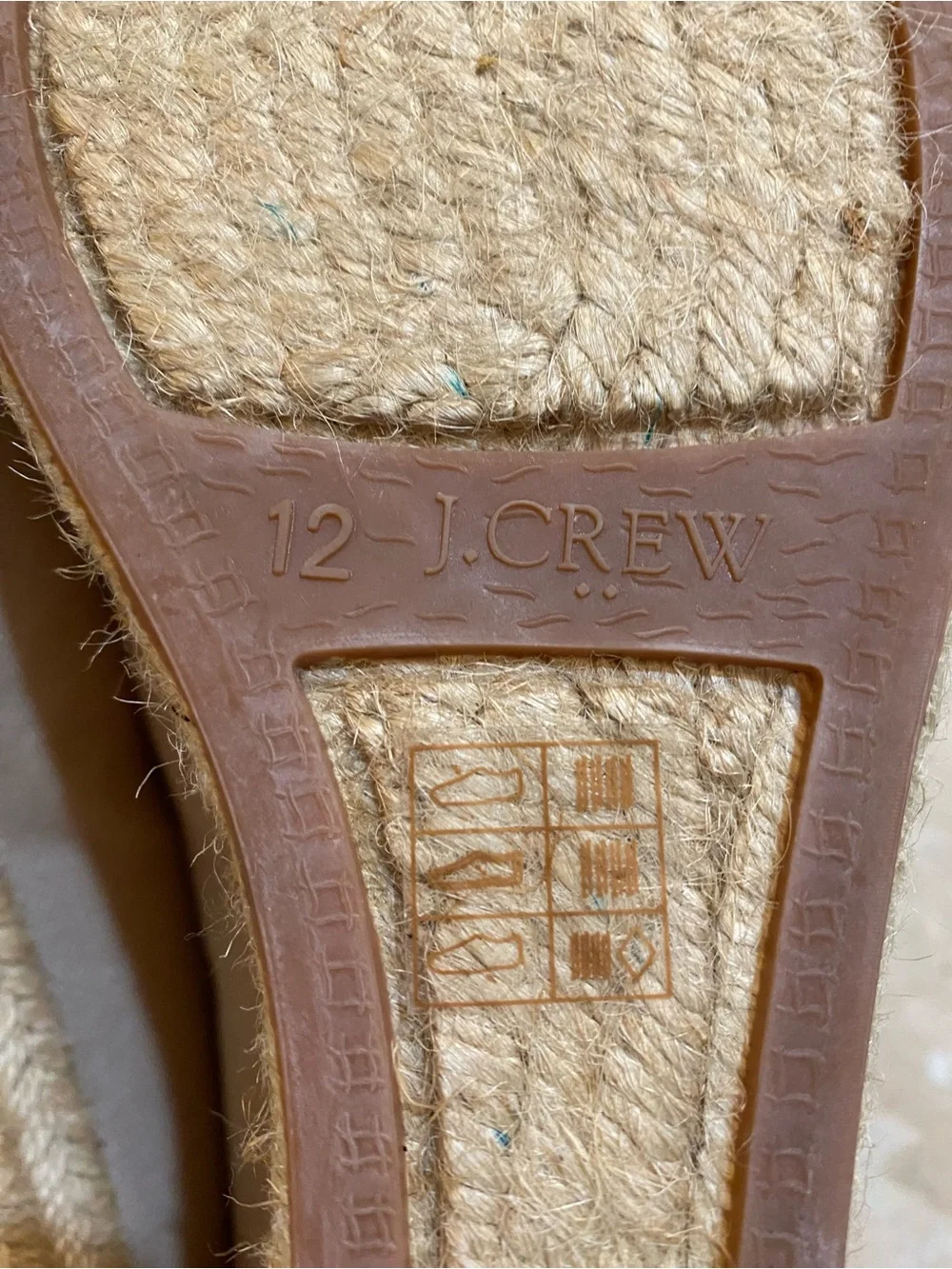 J. Crew Cream Canvas Espadrille Wedges with Jute Trim